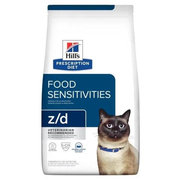 Hills-Cat-Food-Sensitivities-zd-With-Chicken-1.5kg-600x600 غذای آلرژی پوستی گربه هیلز