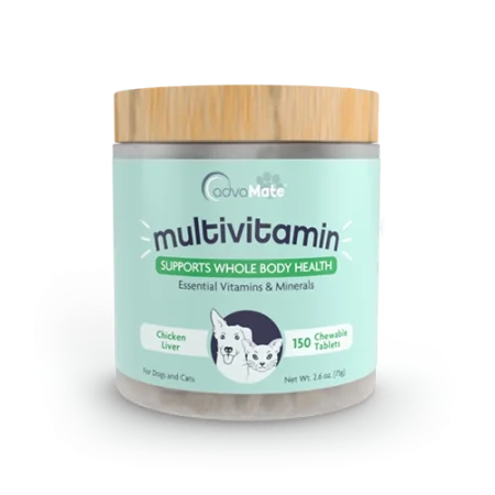 مولتیویتامین جویدنی ۱۱ در ۱ مخصوص سگ و گربه.